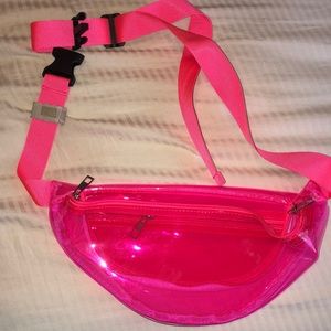 Neon pink fannypack